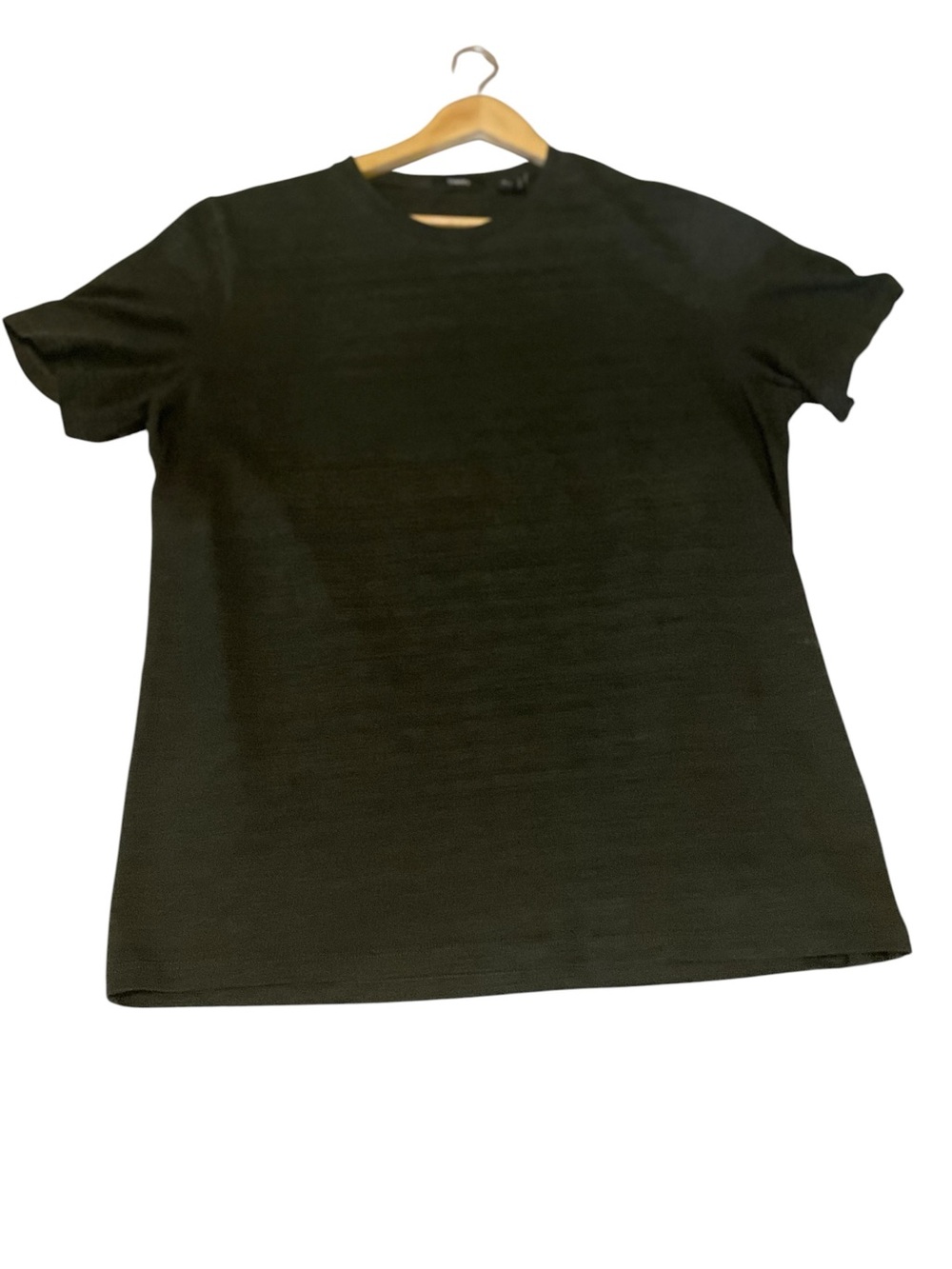 Theory Green "Claey Q Lounge Slub" Crewneck T-Shirt Size XL